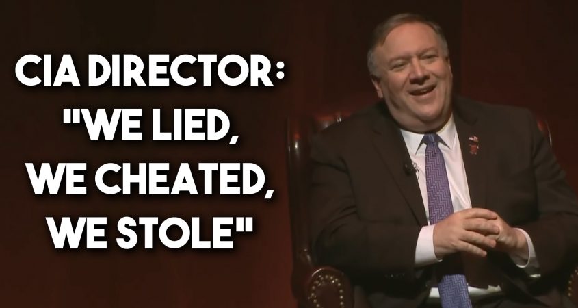 Pompeo CIA lied cheated stole